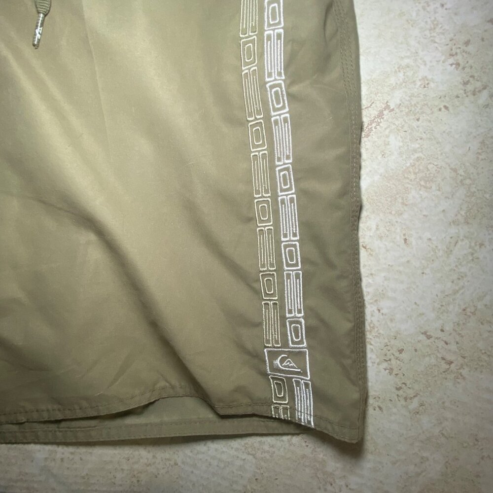 Mens Olive Cargo Swim‎ Shorts With Drawstring Pocket Beach Pool Vacation - Picture 4 of 9